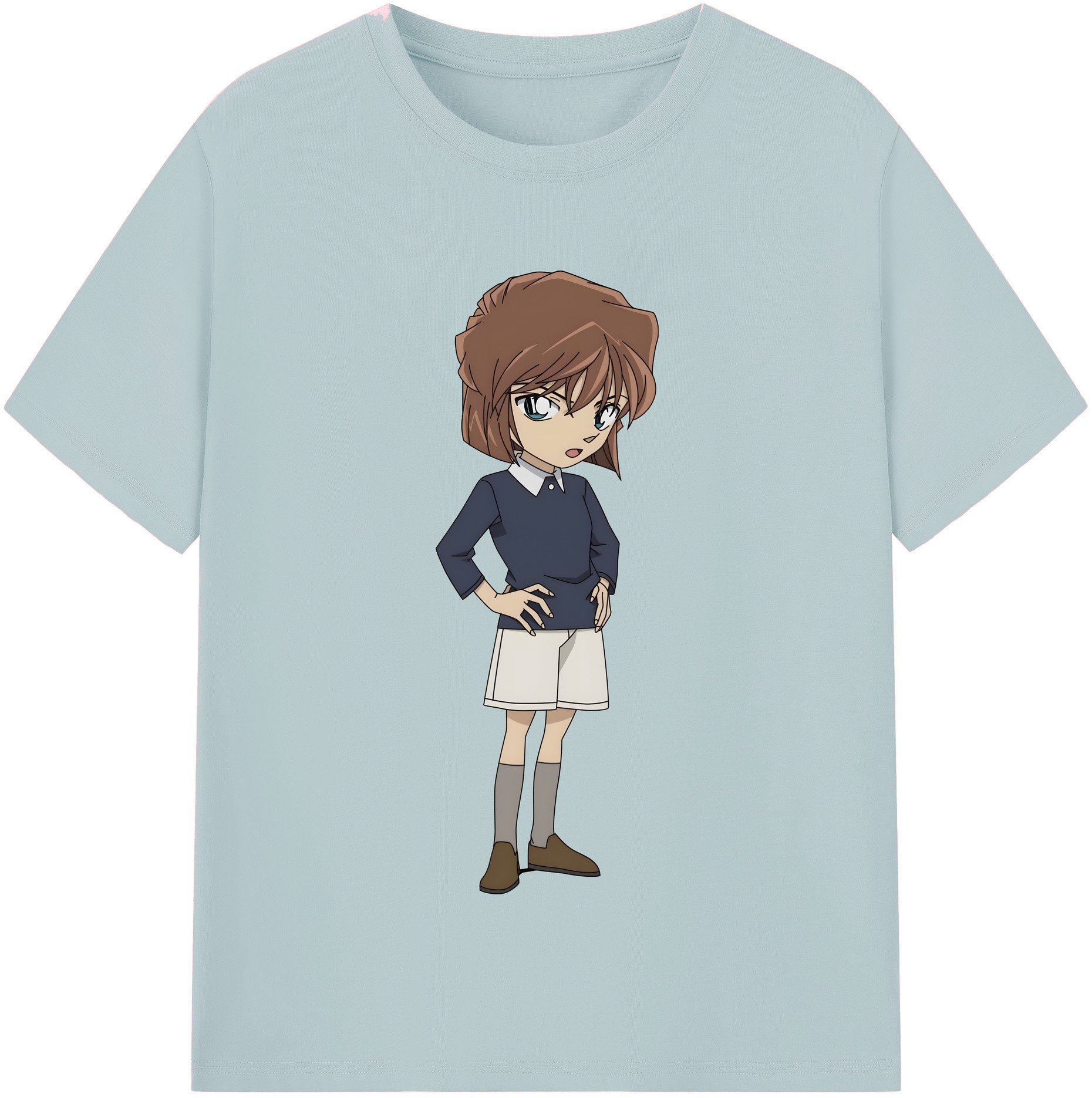 （画像用） 名探偵コナン 灰原 哀 はいばら あい Detective Conan Anita Hailey、Vi Graythorn Haibara Ai 綿100％半袖Tシャツ（フロントプリント）